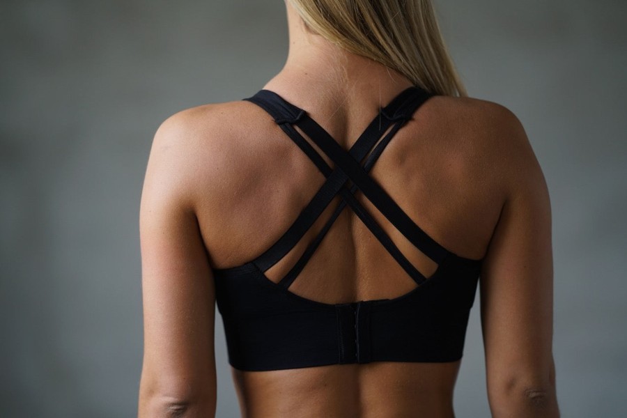 Topper Flex Wear | Double Strap Sportsbh - Black