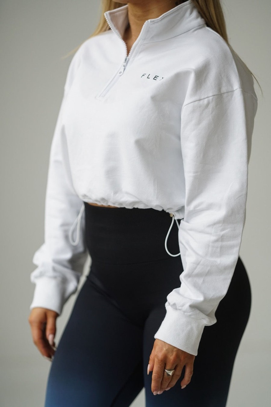 Topper Flex Wear | Flex Oversized Zip - White