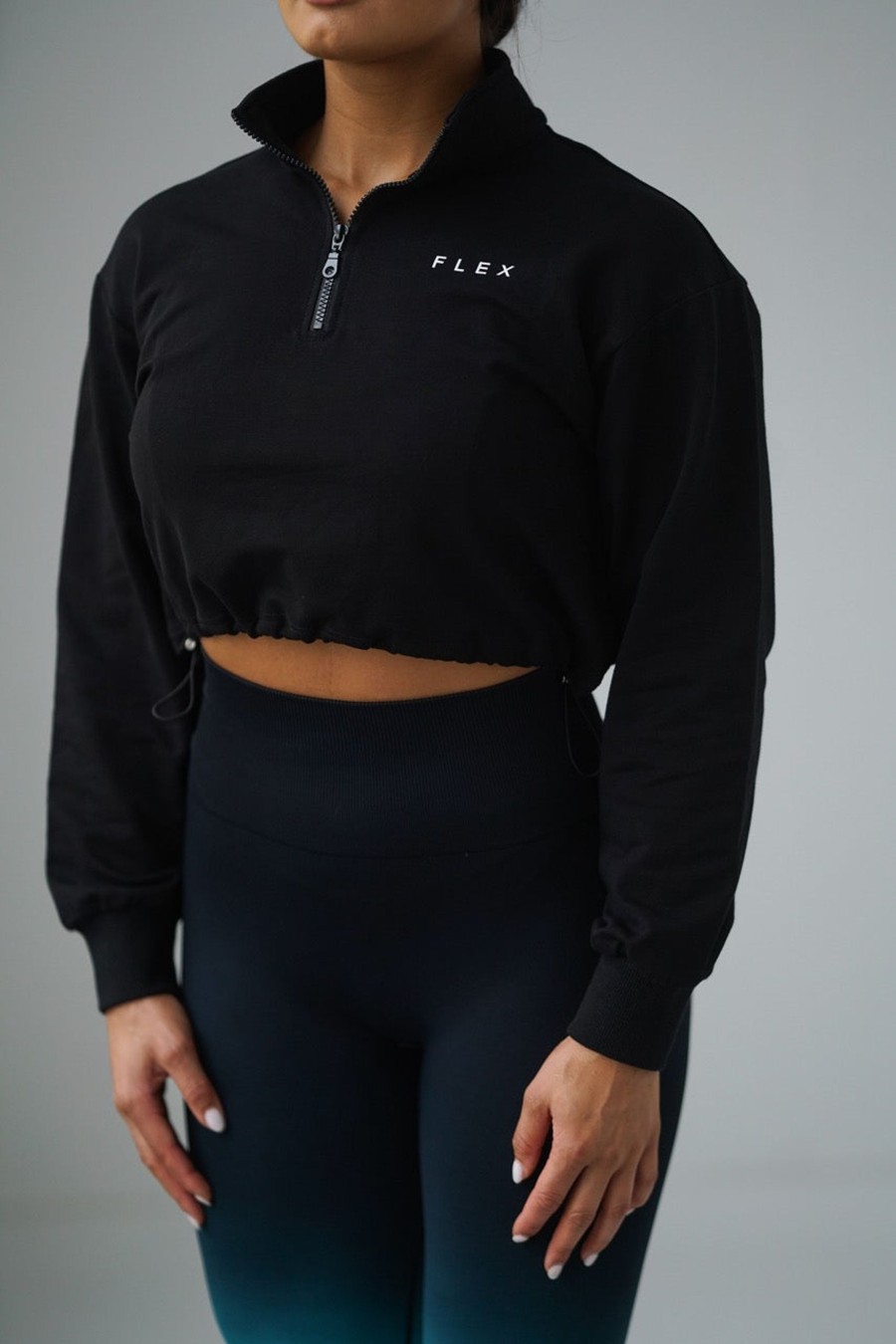 Topper Flex Wear | Flex Oversized Zip - Black