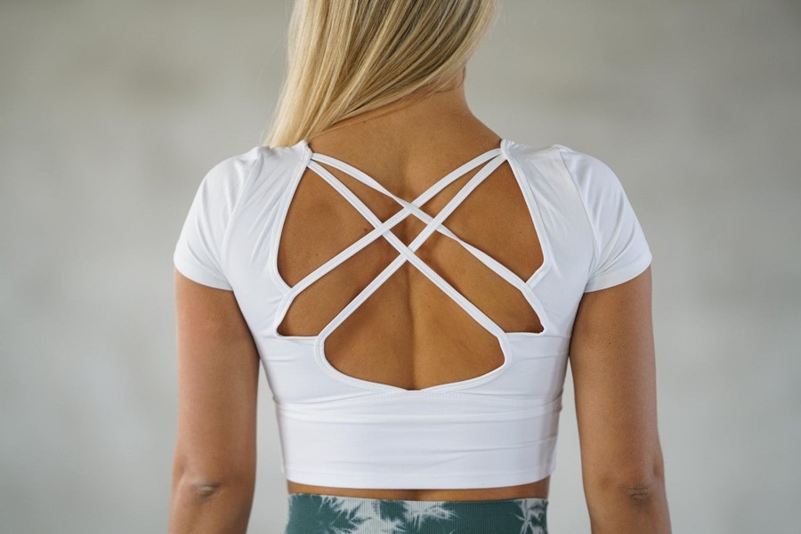 Topper Flex Wear | Crossback Top - White