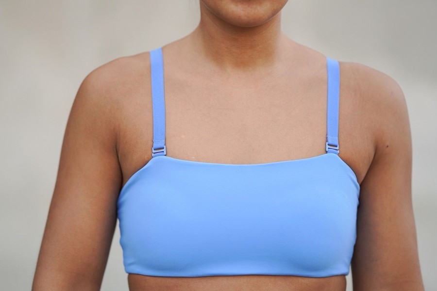 Topper Flex Wear | Opule Bandeau Bra - Sky Blue