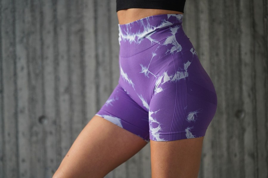 Shorts Flex Wear | Marble Shorts - Ash Purple