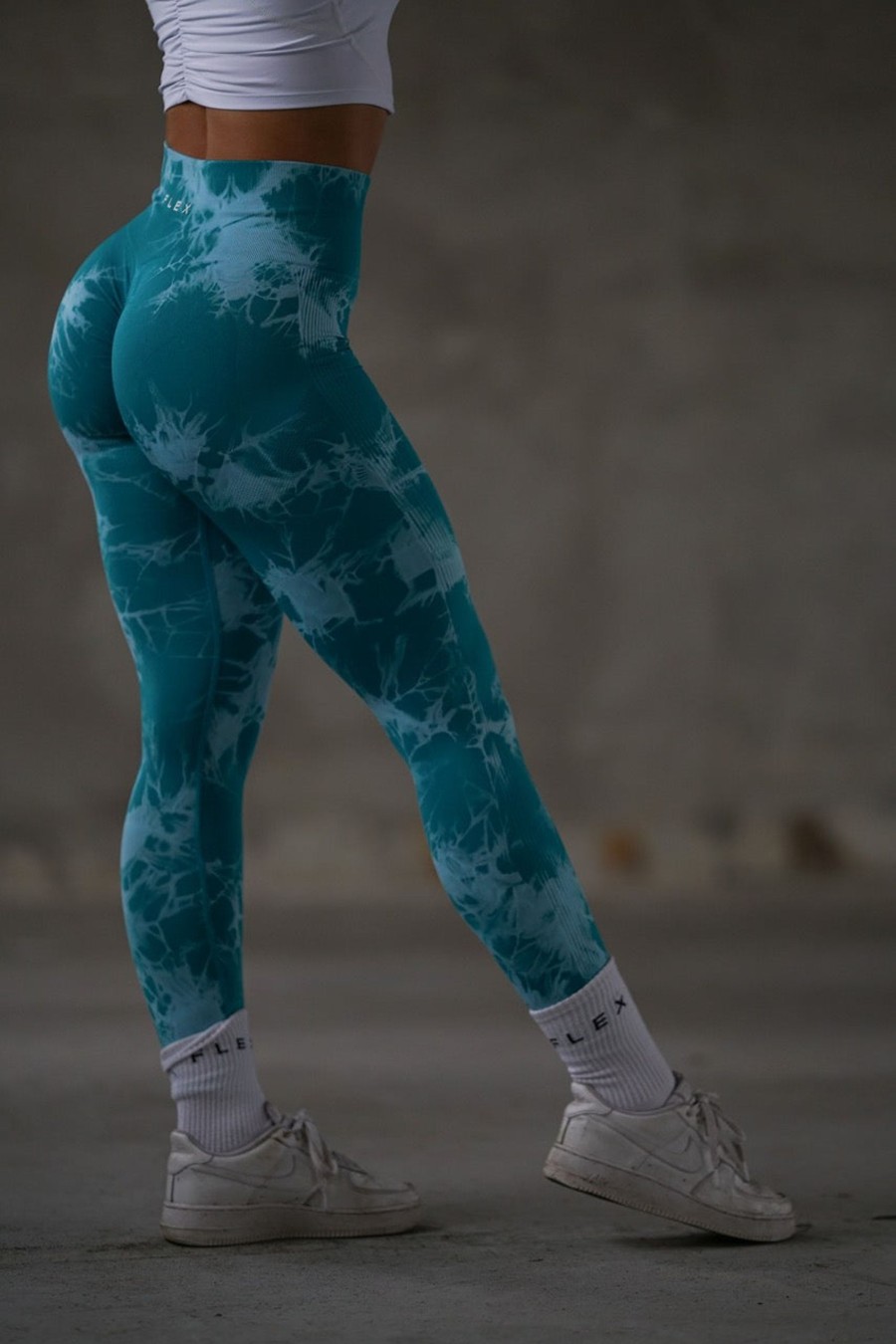 Underdeler Flex Wear | Marble Scrunch - Turquoise